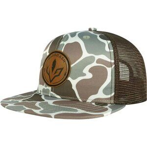 Flat Brim Trucker Hat Adjustable Snapback Mesh Back Cap for Men Women